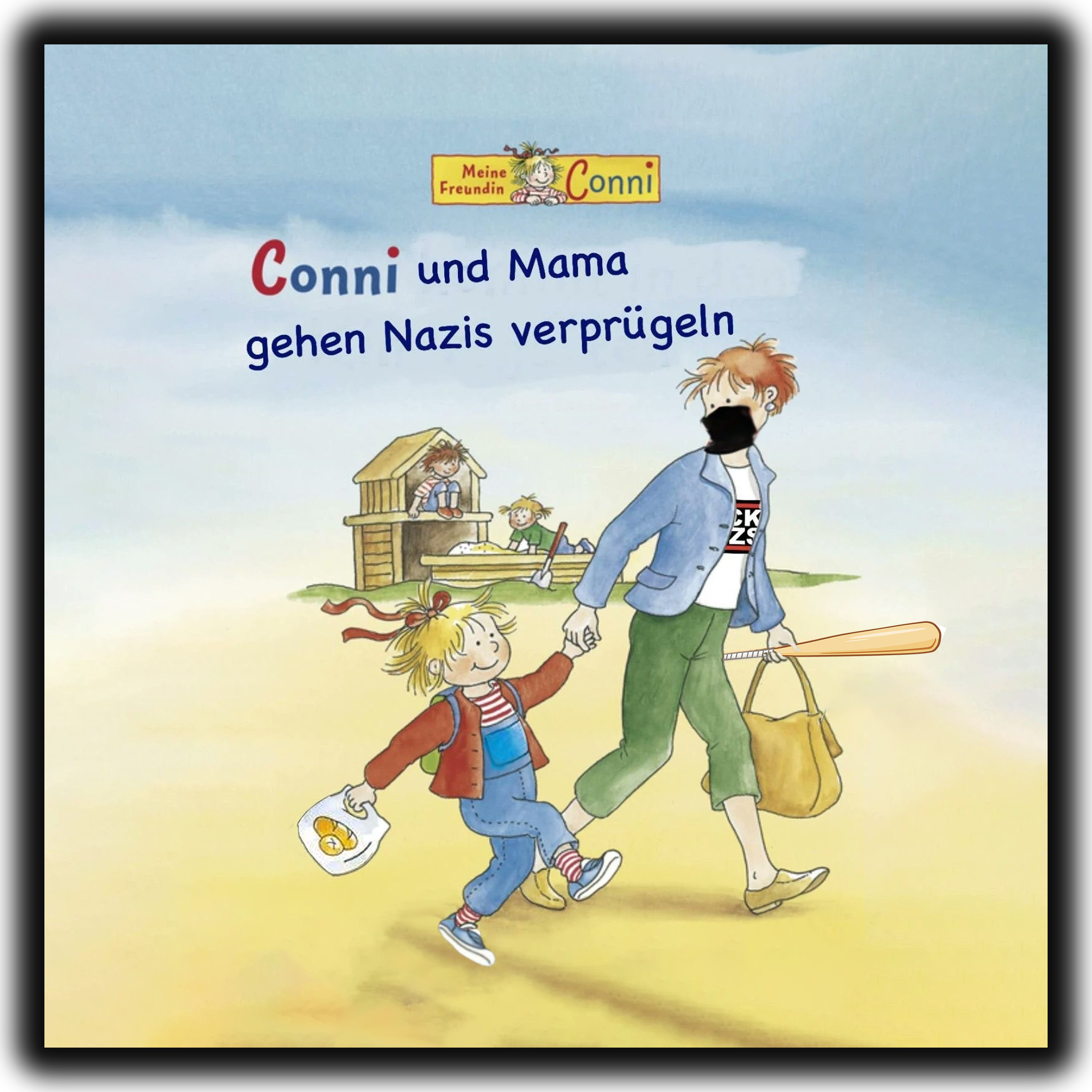 "Conni und Mama gehen Nazis verprügeln" Sticker